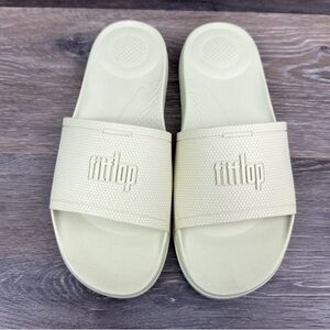 FitFlop Cream Slide Sandals
